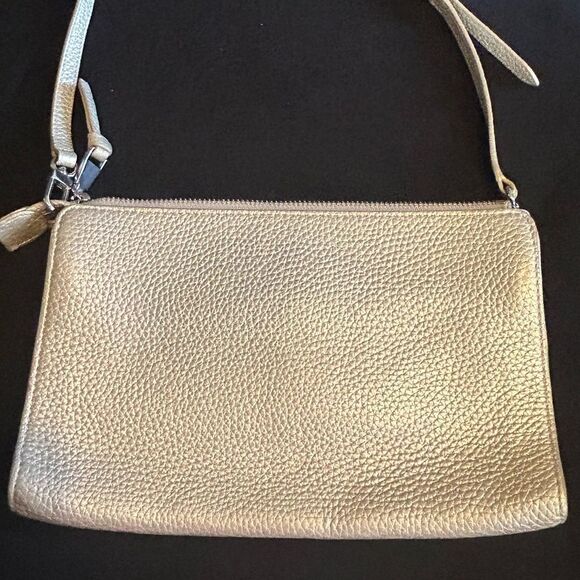 Tory Burch Silver Textured Women's Crossbody Bag Wallet - Picture 4 of 9